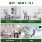 Avkopplingsstol TV-Stol med Ryggkuddar Upphöjda Fötter Linne för Bekväm Avkoppling Grå 52,5 X 69 X 77 Cm