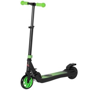 Elsparkcykel med 120 W Motor och 6 km Räckvidd för Barn från 6 År Hållbar och Säker Grön och Vit Plast och Metall max 8 km/h