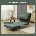 Bäddsoffa Stolsäng 2-i-1 Grön av Manchester och Metall för Sovrum och Vardagsrum Gästsäng med Justerbar Madrass 82 x 89 x 83 cm