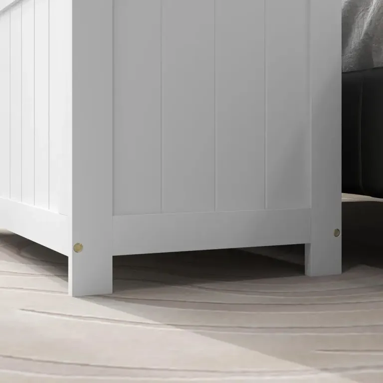 Förvaringslåda Utrustningslåda Vit av Trä 81 x 40 x 46 cm