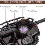 Elektrisk Fyrhjuling för Barn, Tuff ATV med LED-Ljus och Stora Hjul, Rolig Leksaksbil för Utomhuslek, Svart, 70 x 42 x 45 cm, 18-36 månader
