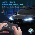 Elbil för Barn BMW M4 med Ljud och Ljus inkl Fjärrkontroll för Lek Hållbar och Säker Svart Plast för Barn 3–5 År 3–5 km/h