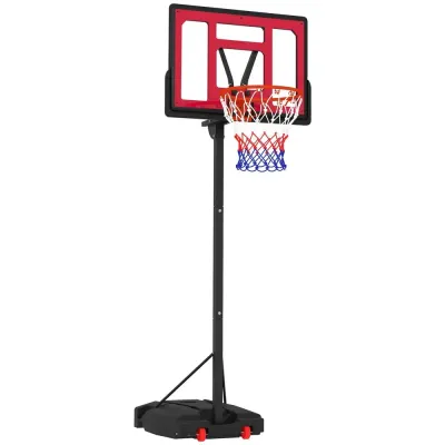 Basketkorg Basketstativ Utomhus Röd av Stål 200-260 cm