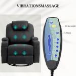 Avslappningsstol Massagestol Grå av Tyg och Metall för Vardagsrum Elektrisk TV Stol med Liggfunktion och Rockerfunktion