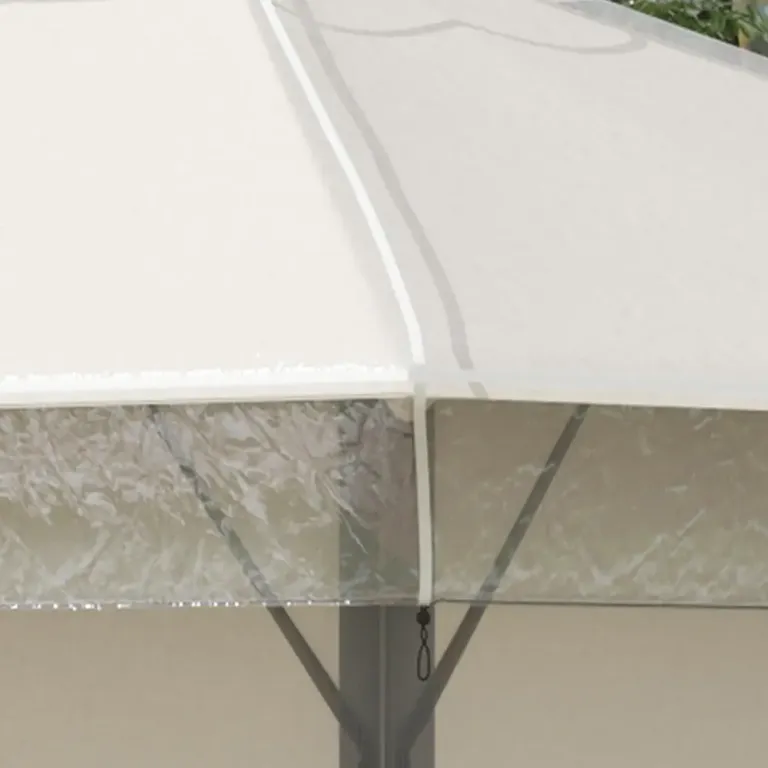 Ersättningstak för Paviljong Skyddskåpa Transparent 3 x 3 m