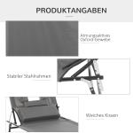 Solsäng Prisvärd Mörkgrå Metall för Trädgård och Strand Hopfällbar Design med Ansiktshål och Kuddar för Semester och Sol