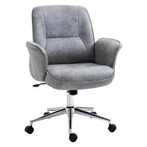 Ergonomisk Kontorsstol XXL, Robust Skrivbordsstol med Hög Rygg och Gungfunktion, Bekväm Arbetsstol för Långa Dagar, Ljusgrå, 120 kg