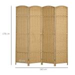 4-panels Rumsavdelare, Vikbar, för Vardagsrum, Sovrum och Hemmakontor, Natur