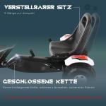 Gokart för Barn Trampbil med Pedal och Bromsar Stål för 3-8 År Vit 104 X 66 X 57 Cm