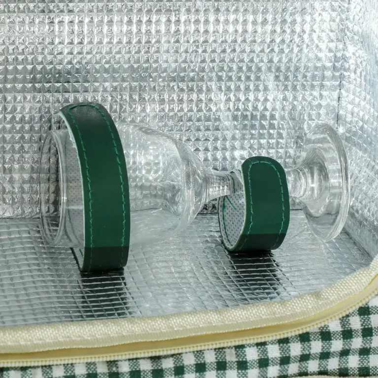 Picknickfodral i Pilträ för 2 Personer med Isolerat Kylfack