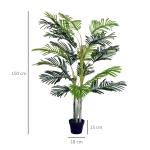 Konstgjord Palm i Kruka, Stor och Naturtrogen Konstväxt, Underhållsfri Dekoration för Hem och Kontor, Grön, 150 cm