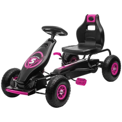 Trampbil &Amp; Go-Kart med Justerbart Säte Rosa