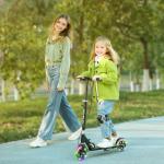 Sparkcykel för Barn med Dubbla Bromsar och Hopfällbar Design för Lek och Motion Hållbar och Säker Svart Metall 3-8 år