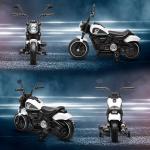 Elektrisk Barnmotorcykel, LED-strålkastare, Avtagbara Träningshjul, Röd/Svart