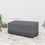 Skyddsöverdrag för Trädgårdsmöbler Hållbar Ljusgrå Oxford för UV Skydd och Vattentätt Skydd mot Regn och Vind 190,5 x 72 x 76cm