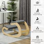 Ergonomisk Gungande Knäpall för Hemmakontor för Förbättrad Hållning, Grå