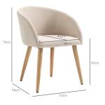 Matsalsstolar 2-pack Prisvärd Beige Tyg för Kök och Matsal i Skandinavisk Design med Ben i Trä Hållbar Modell Upp till 150 kg