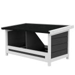 Värprede Holklåda Grå av Granved för Kycklingar Väderbeständigt Asfalttak Hönshustillbehör 66 x 37 x 34 cm