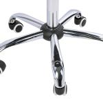 Kontorsstol Chefsstol Vit PU Konstläder och Metall Höjdjusterbar och Ergonomisk Snurrstol 84-99 Cm