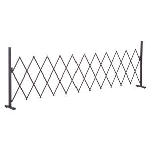 Utdragbar Saxgrind Aluminium Flexibel Säkerhetsbarriär för Trädgård och Uppfart Ihopfällbar Brun 35-300 X 103,5 Cm