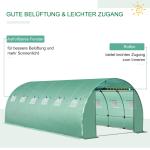 Växthusfilm 6 x 3 x 2 m, Vattentät Trädgårdsfilm med UV-skydd, PE-film, Presenning för Växthus och Polytunnel, Grön