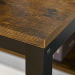 Skrivbord i Industriell Design, Robust Datorbord med Hyllor, Stilig Arbetsplats för Hemmakontoret, Rustik Brun, 120 x 60 x 85 cm