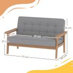 Barnfåtölj Sammet Grå Trä och Tyg för Barnrum Bekväm Barnsoffa med Stoppning och Armstöd för Barn 3–15 År Mjuk Design