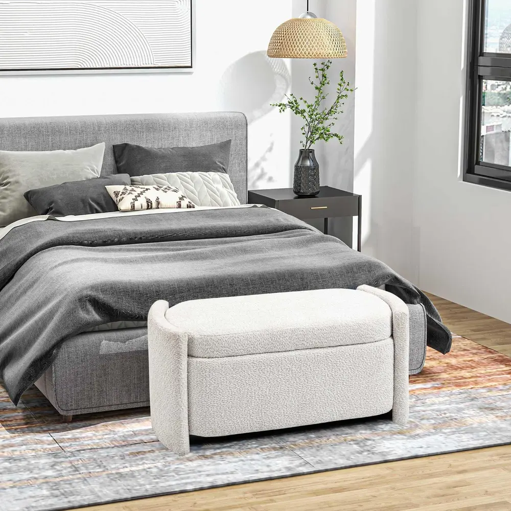 Skobänk Sittbänk med Skoförvaring och Dyna för Entré