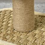 Liten Kattskrapstolpe, Klätterträd, Jute, Khaki + Ljusbrun, 40 x 30 x 56 cm