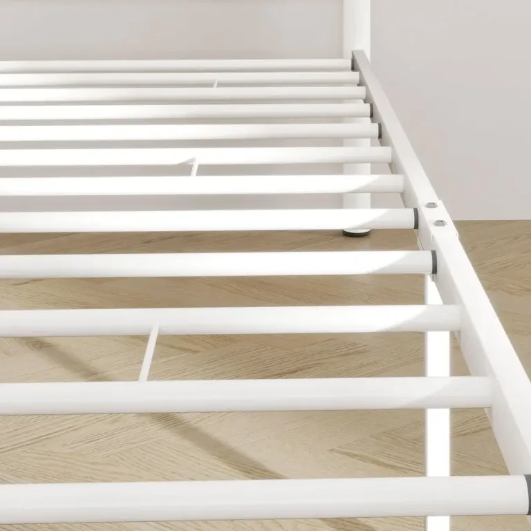 Sängstomme Enkelsängsram för Madrass Vit 200 x 90 cm