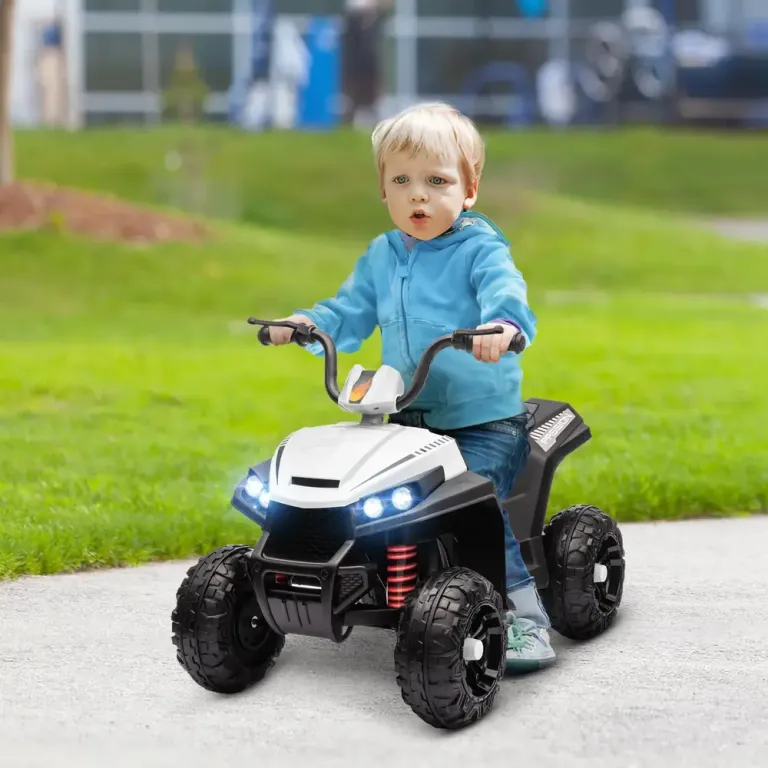 Elektrisk Fyrhjuling Barnbil 12 v Quad med Musik och Ljus