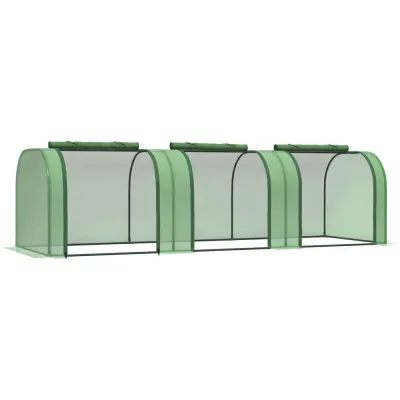 Polytunnelväxthus 3 Rulldörrar 2,95 x 1 x 0,8 m