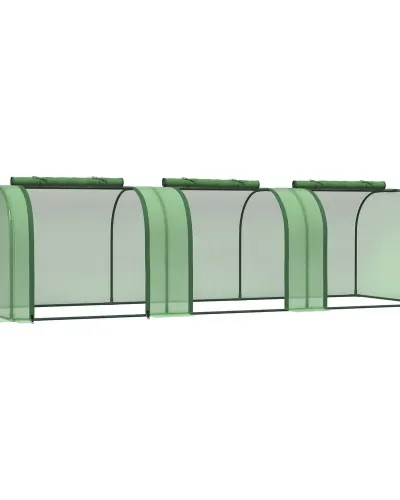 Polytunnelväxthus 3 Rulldörrar 2,95 x 1 x 0,8 m