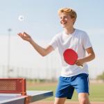 Bordtennisset med 4 Slagträn, 8 Bollar och Bärväska för Inomhus och Utomhus
