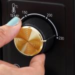 Miniugn Bordsugn med Grillgaller Svart av Rostfritt Stål för Kök Ugn med Timer och Bakplåt 16 l 1400 W