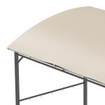 Grillpaviljong med Sidohyllor, Stabilt Grilltält med UV-Skydd, Praktiskt Solskydd för Grillmästaren, Beige, 215 x 150 x 220 cm