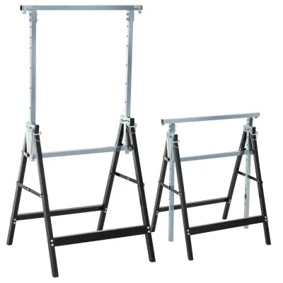 Hopfällbar Arbetsbock 2-Pack 68 x 58 x 80–130 cm, Blå