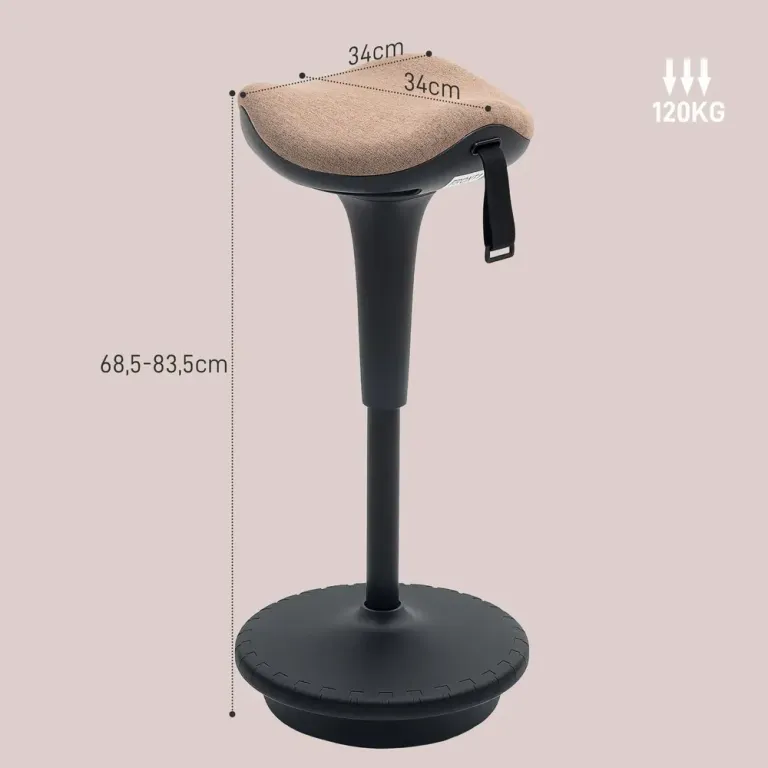 Kontorspall Arbetspall med Vridfunktion Brun 68,5-83,5 cm