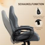 Kontorsstol med Massagefunktion Ergonomisk Gamingstol Höj- och Sänkbar Grå