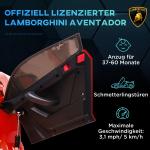 Elbil för Barn Lamborghini Aventador med Vingdörrar och Musik för Lek Hållbar och Säker Röd Plast 3–5 År