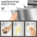 Sensor Papperskorg för Kök eller Kontor med Automatisk Stängning i Rostfritt Stål, Silver 48 L