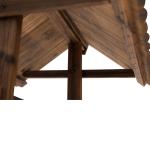 Trädgårdsfontän Dekorativt Fontänvattenfall Massivt Trä Justerbar för Trädgård och Terrass Brun 68 X 57 X 118 Cm