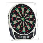 Elektronisk Darttavla med LCD-Skärm Svart Plast 6 Dartskivor 18 Spel för 8 Spelare Professionell