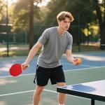 Bordtennisset med 4 Slagträn, 8 Bollar och Bärväska för Inomhus och Utomhus