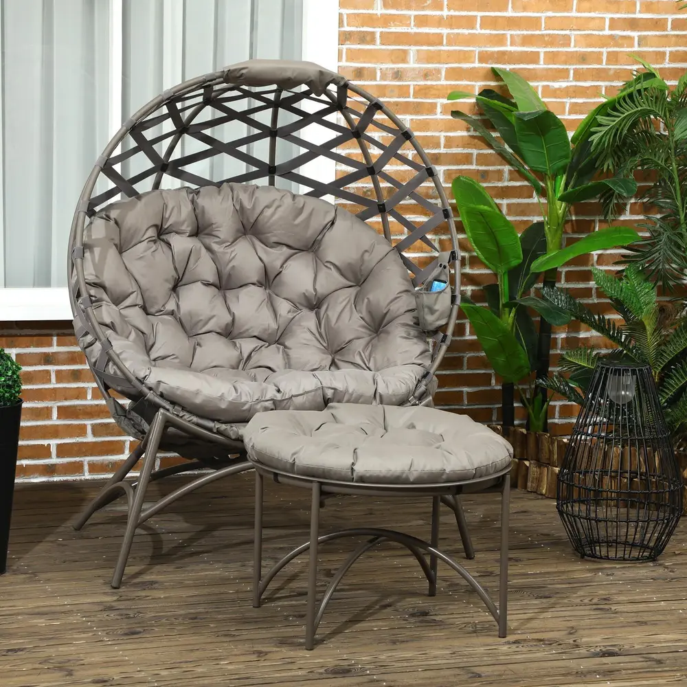 Hopfällbara Trädgårdsstolar 2-Pack 118 x 75 x 142 Cm