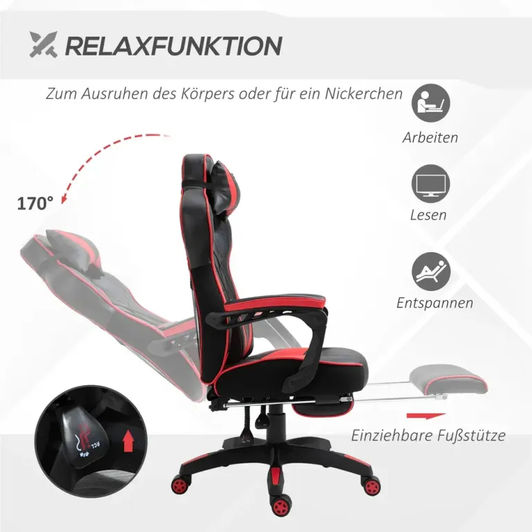 Ergonomisk Kontorsstol Chefsstol Höjbar 128,5 cm