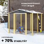 Redskapsbod i Metall med Låsbar Dörr och Rostskydd för Trädgårdsförvaring Hållbar och Väderbeständig Mörkgrå Stål 2,40 x 2,06 x 1,98 m