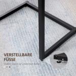 Häckbord, Sidobord, Set om 3, Industriell Design, Stålstomme, Brun + Svart, 45 x 30 x 60 cm