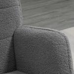 Fåtölj med Liggfunktion Relaxstol Mörkgrå av Linnelook och Metall för Vardagsrum Lutbar 150° Bekväm Design