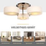 LED Taklampa 3-Lampa E27 40 W Krom och Akryl Varmvit Modern för Vardagsrum Ø64 X H20 Cm